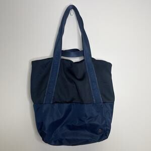 Lululemon Hot Mesh Tote Blue Lightweight Double Straps Zip Closure